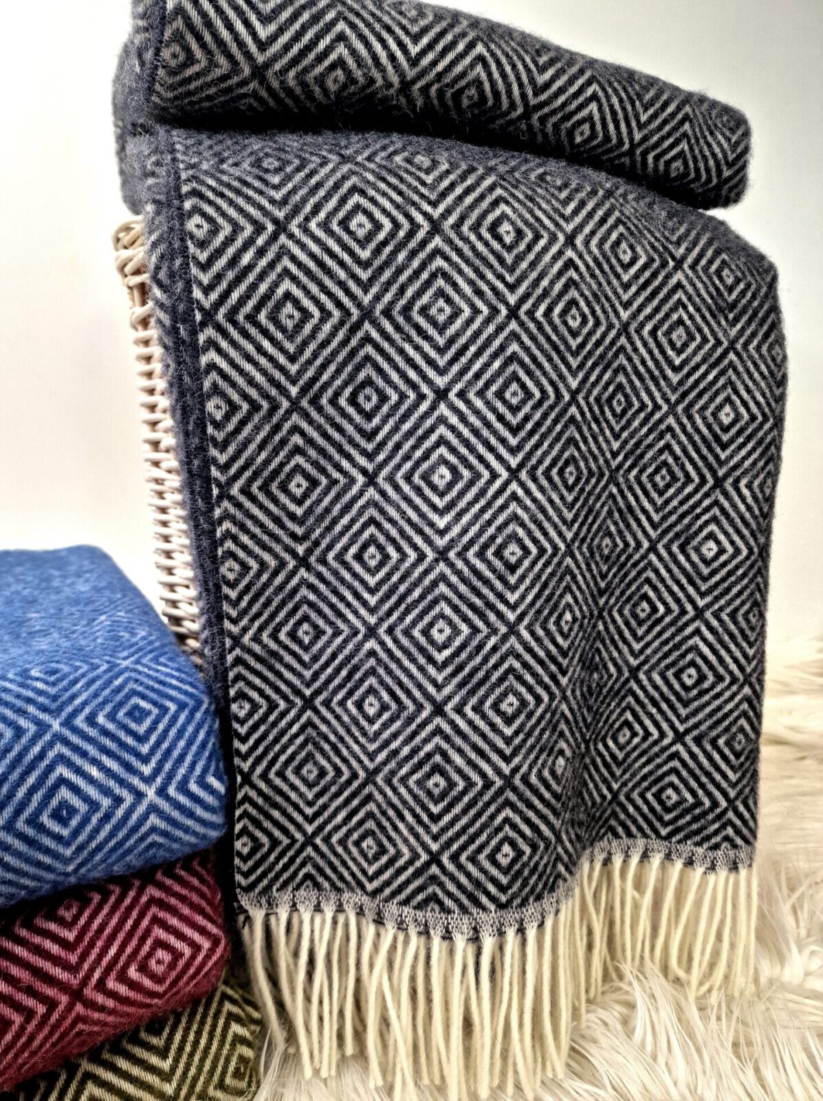 Wolldecken und Wollplaids