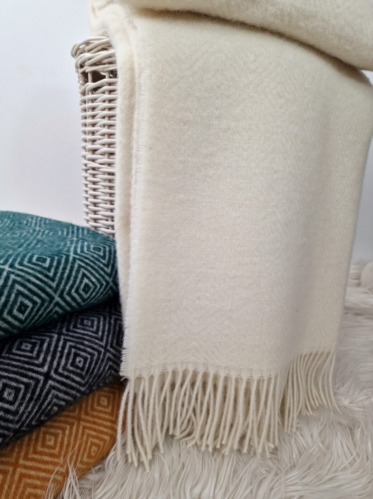 Wolldecken und Wollplaids