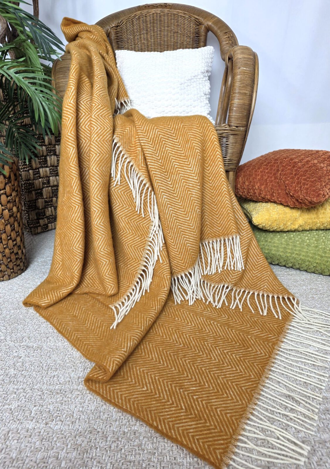 Wolldecken und Wollplaids
