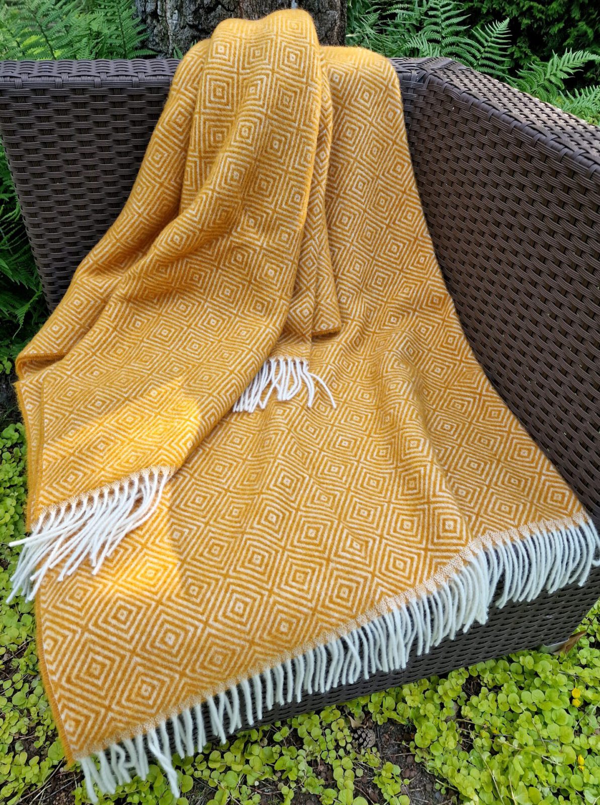 Wolldecken und Wollplaids