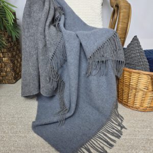 Alternative view of Wollplaid & Wolldecke "Tirol DF" grau-hellblau