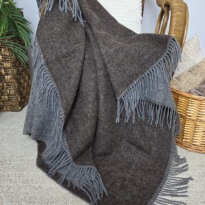 Alternative view of Wollplaid & Wolldecke "Tirol DF" grau-dunkelbraun