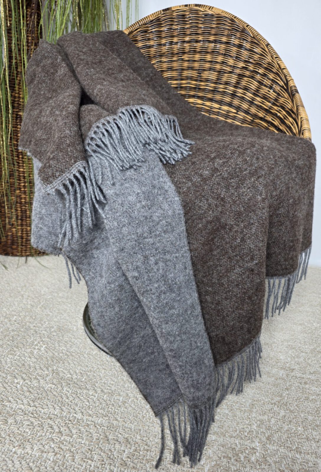 Wolldecken und Wollplaids