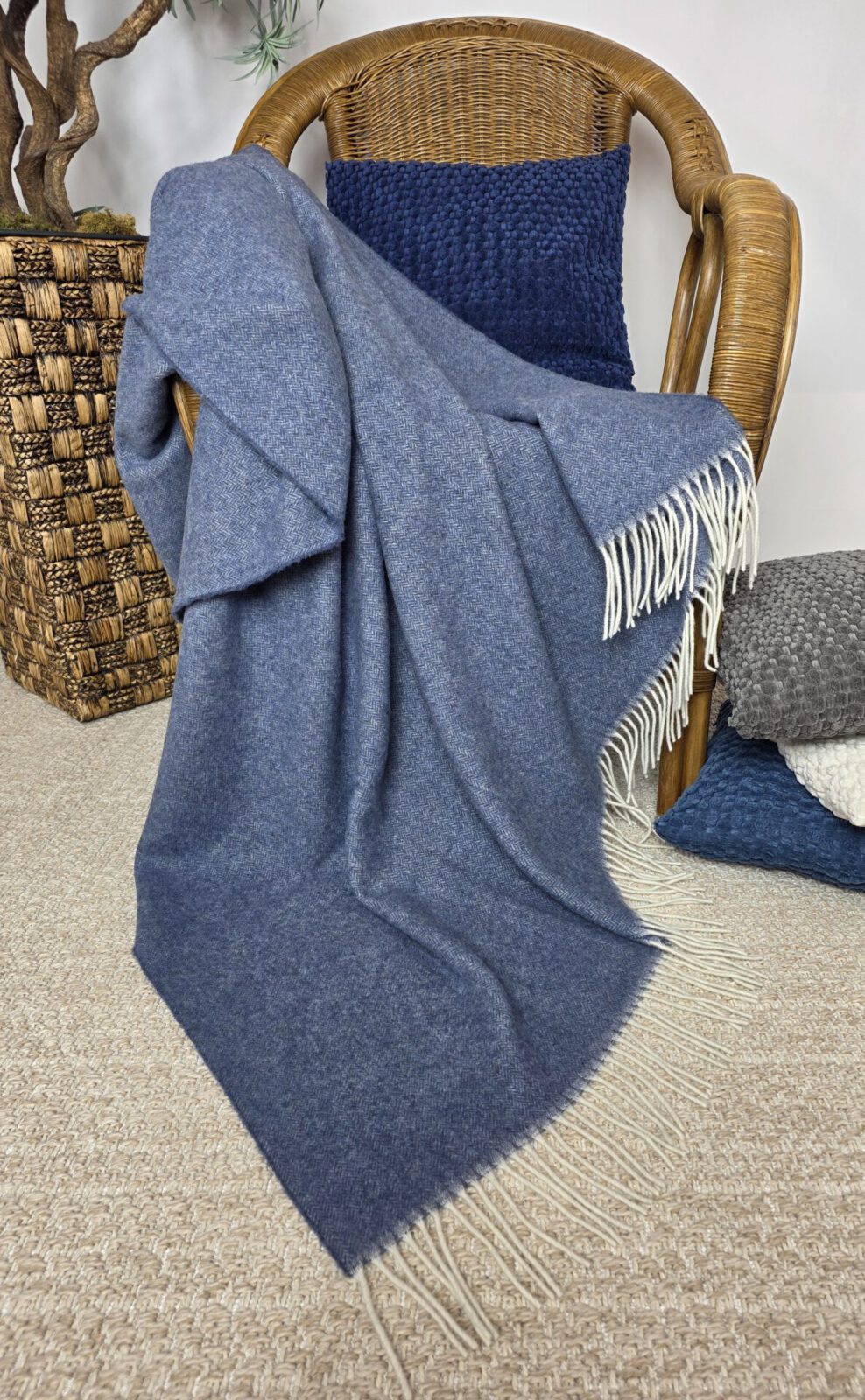 Wolldecken und Wollplaids