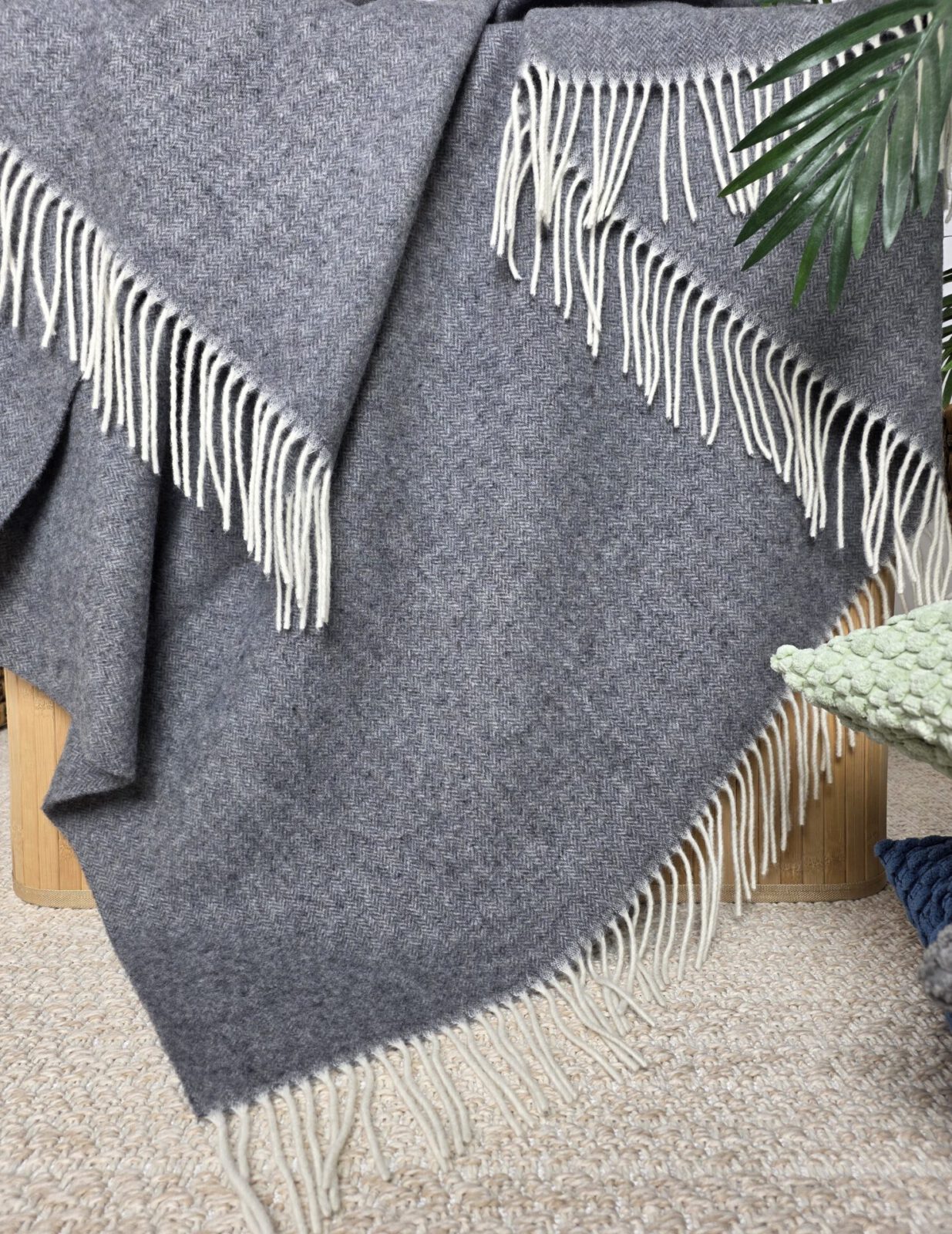 Wolldecken und Wollplaids