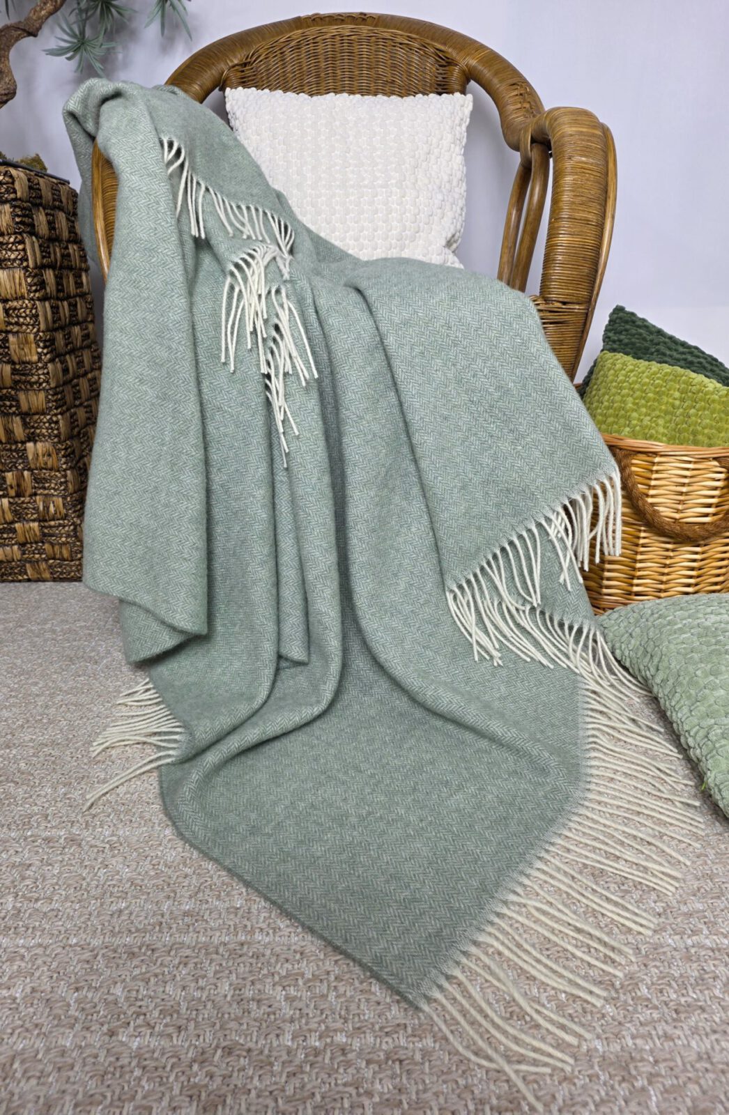 Wolldecken und Wollplaids