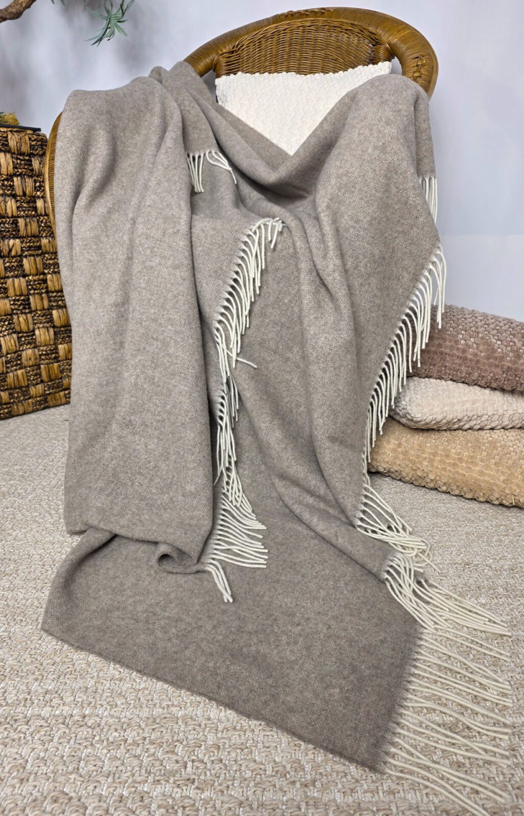 Wolldecken und Wollplaids