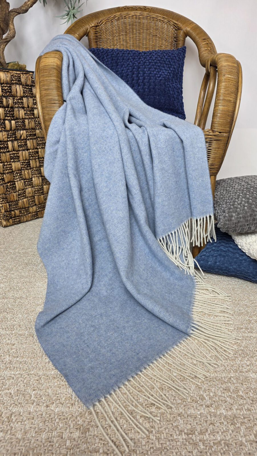 Wolldecken und Wollplaids