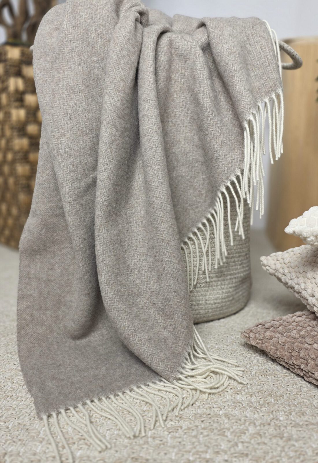 Wolldecken und Wollplaids