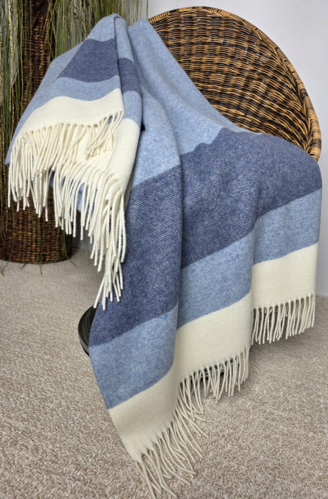 Wolldecken und Wollplaids