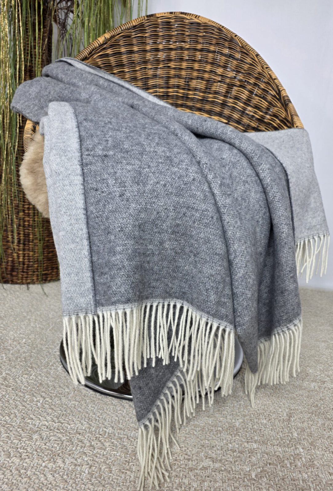 Wolldecken und Wollplaids