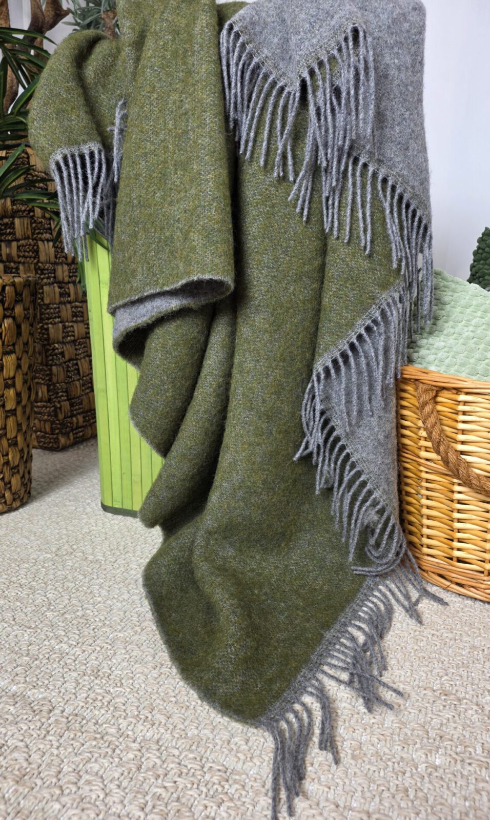 Wolldecken und Wollplaids