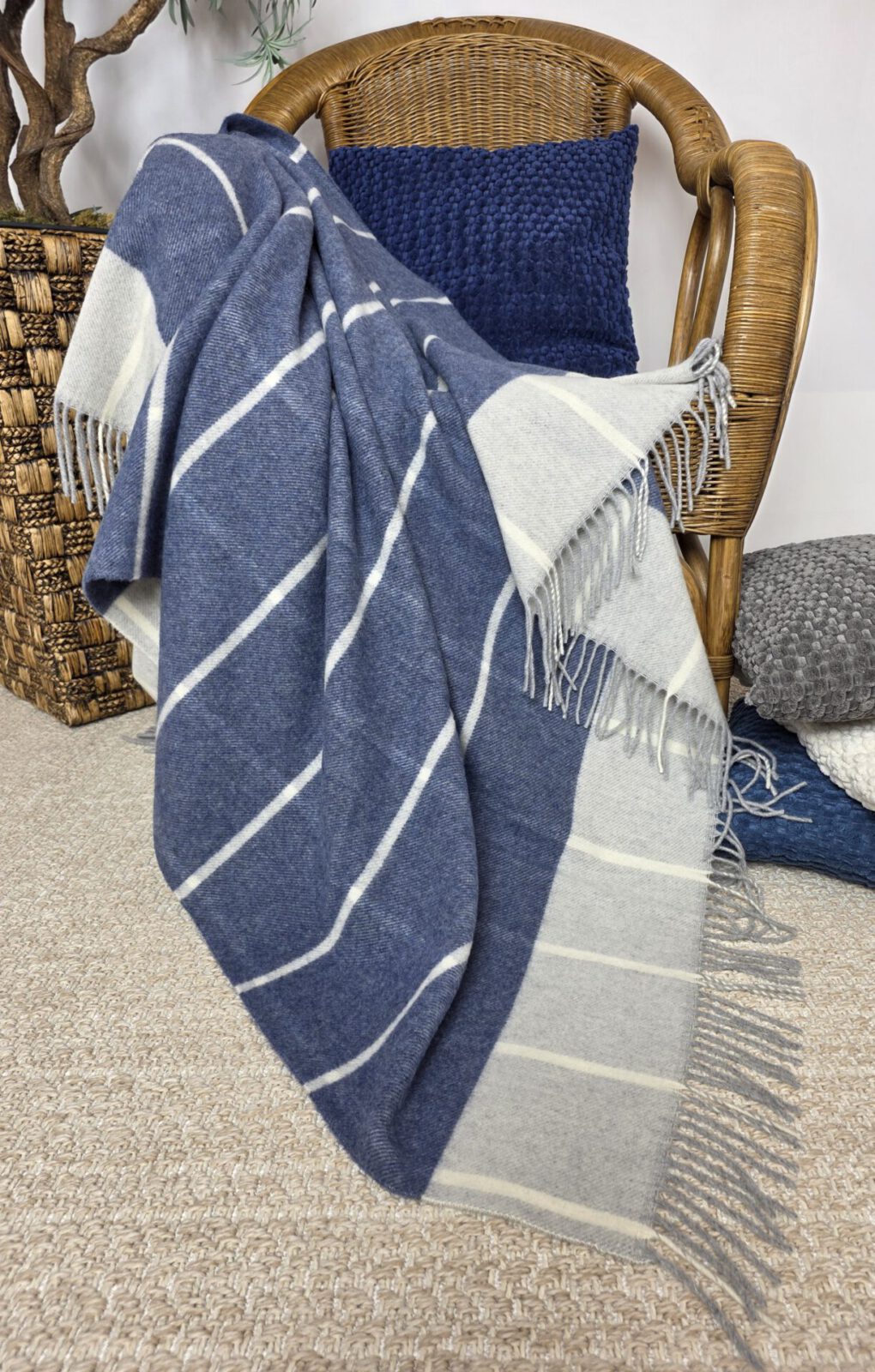 Wolldecken und Wollplaids