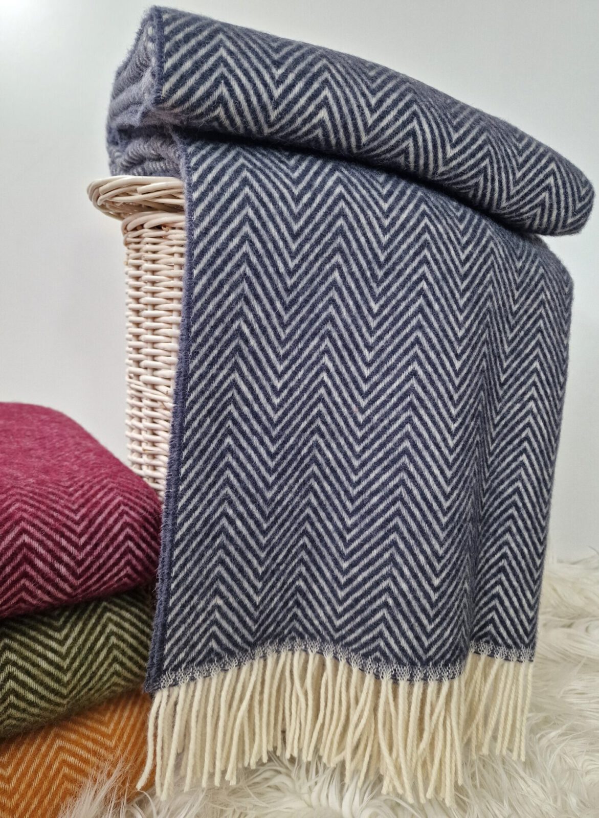 Wolldecken und Wollplaids
