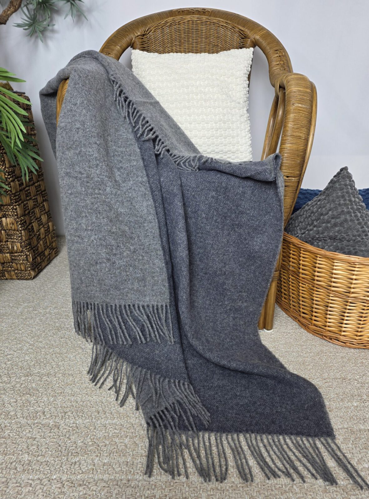 Wolldecken und Wollplaids