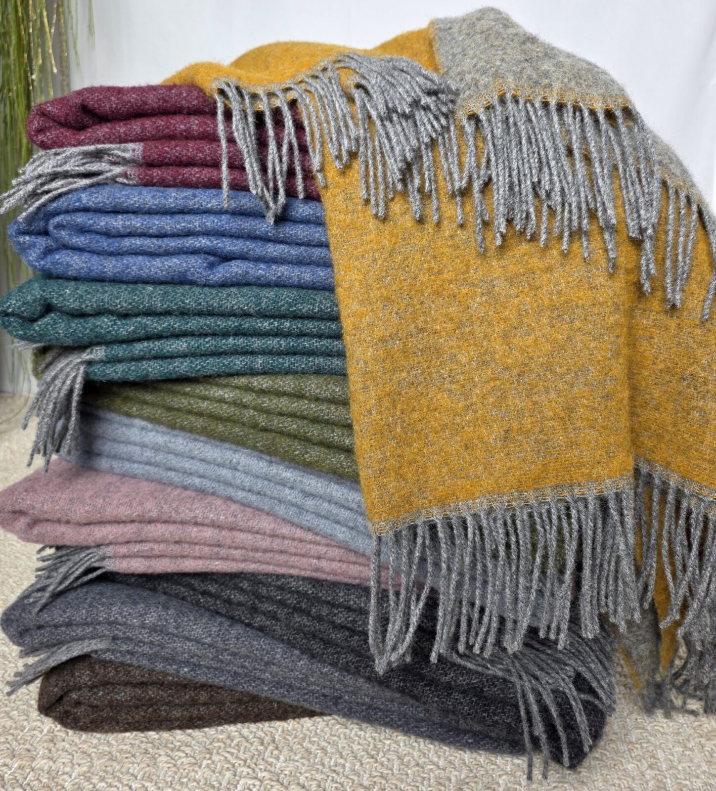 Wolldecken und Wollplaids