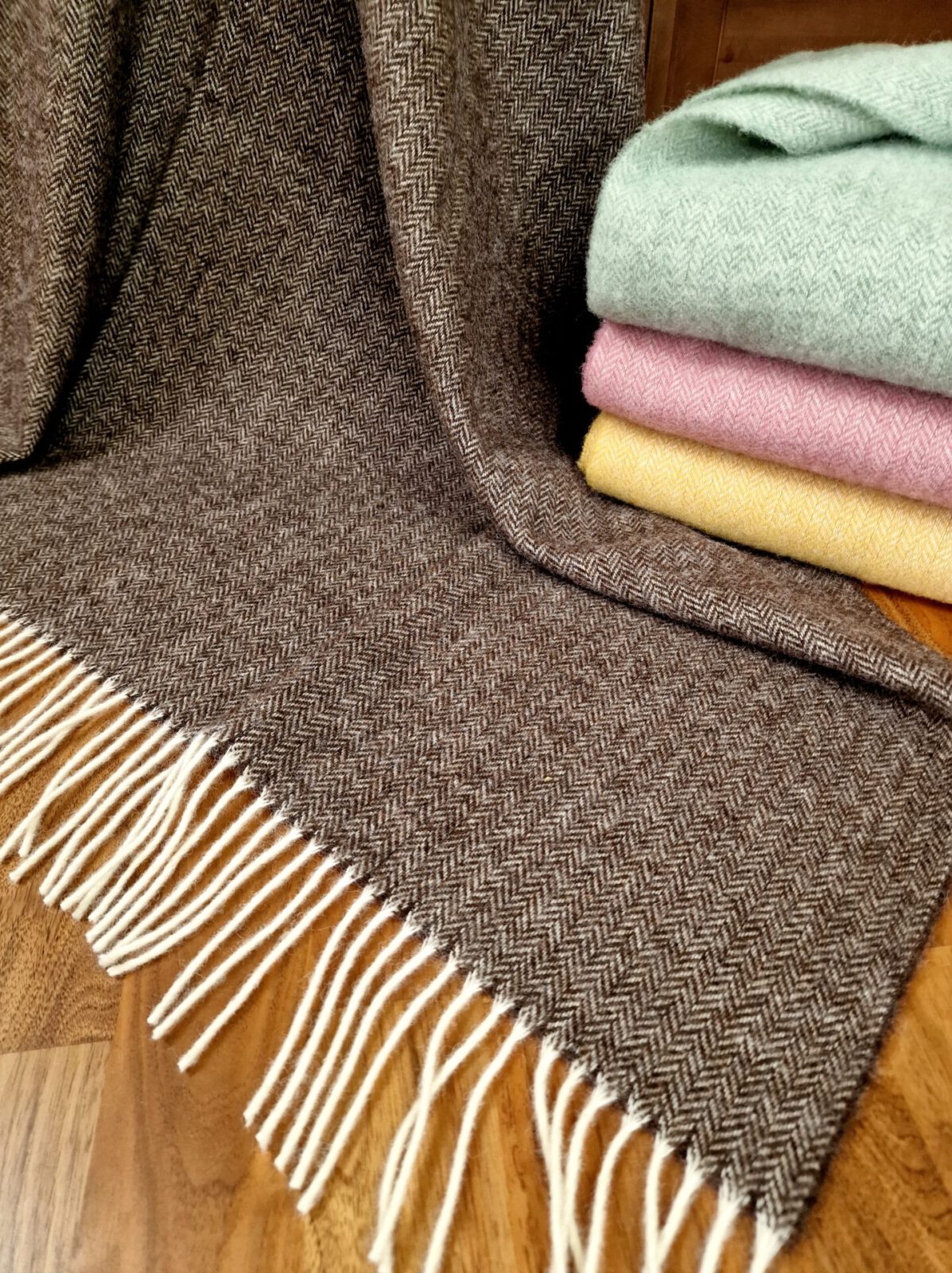 Wolldecken und Wollplaids