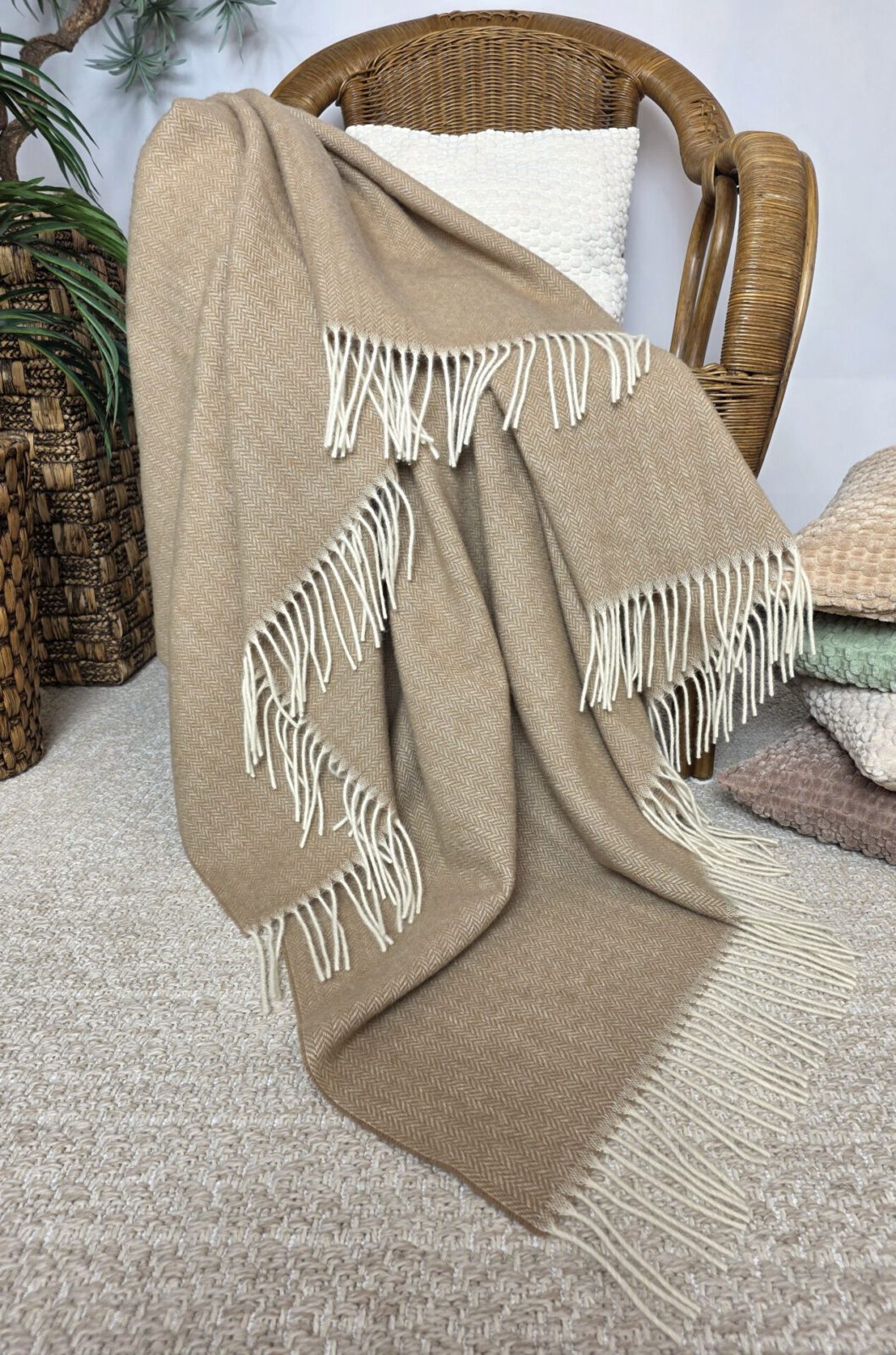 Wolldecken und Wollplaids