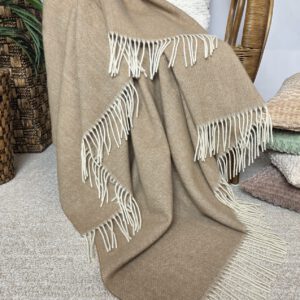 Alternative view of Wollplaid & Wolldecke "Tirol A" beige/sand