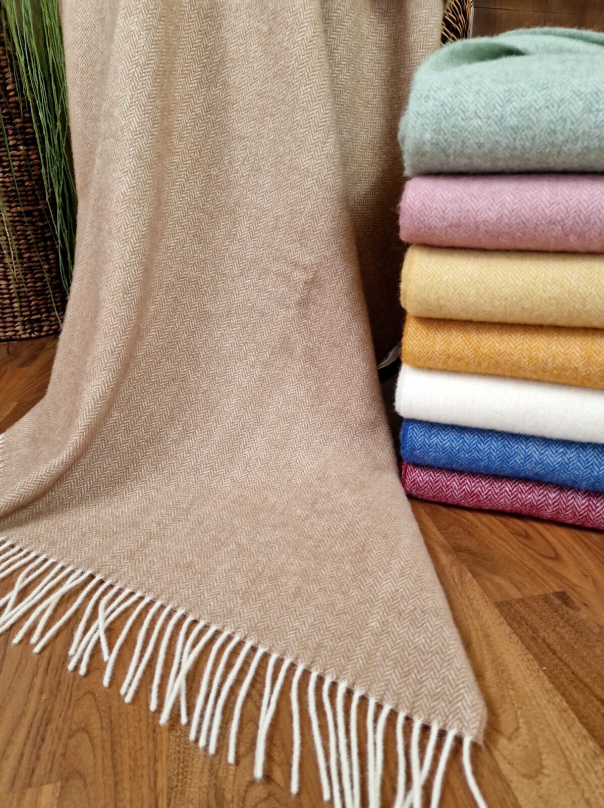 Wolldecken und Wollplaids