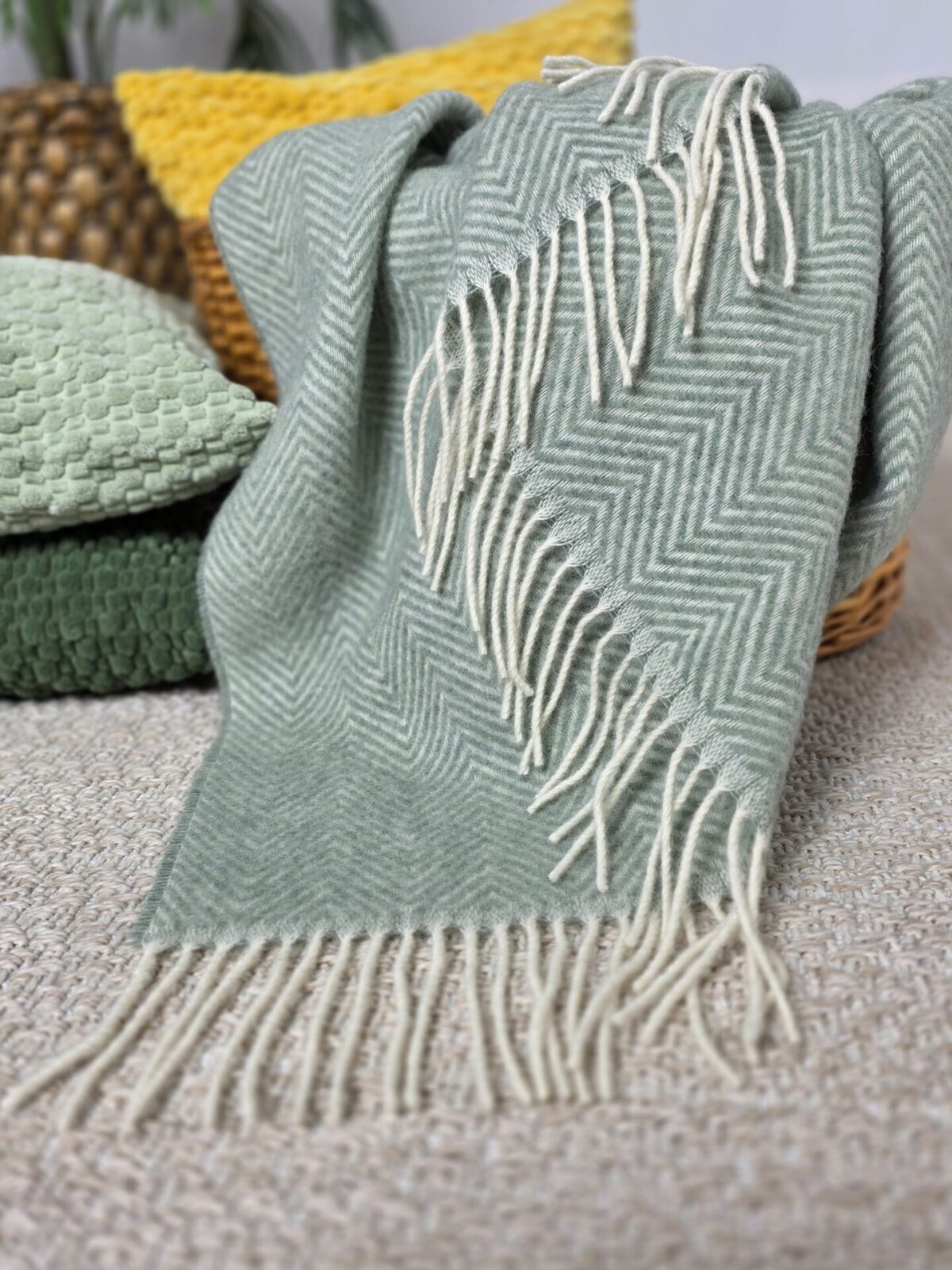Wolldecken und Wollplaids