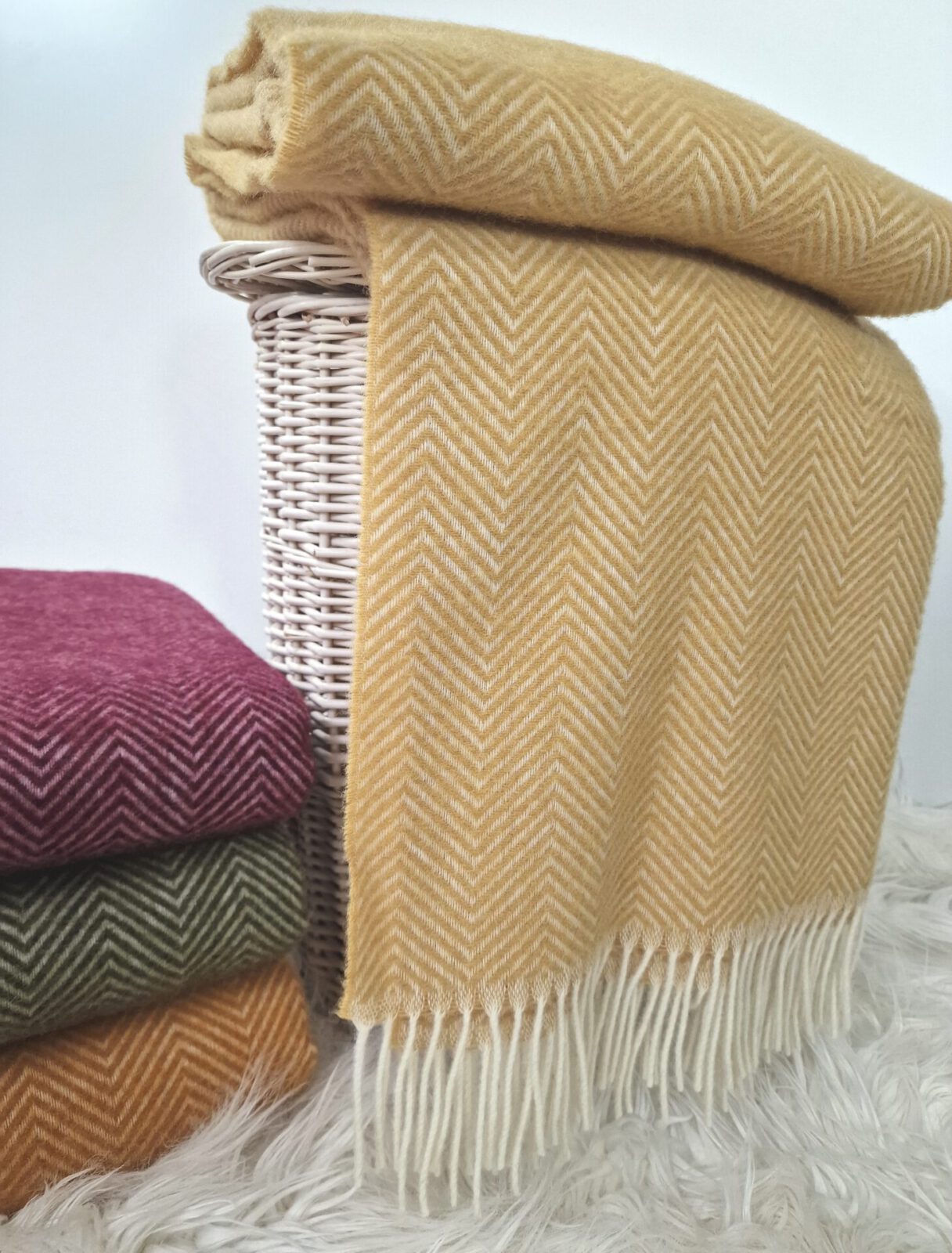 Wolldecken und Wollplaids