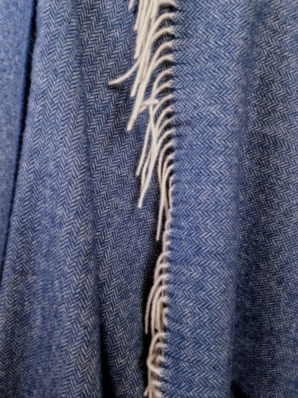 Wollplaid & Wolldecke "Tirol" blau – Bild 5