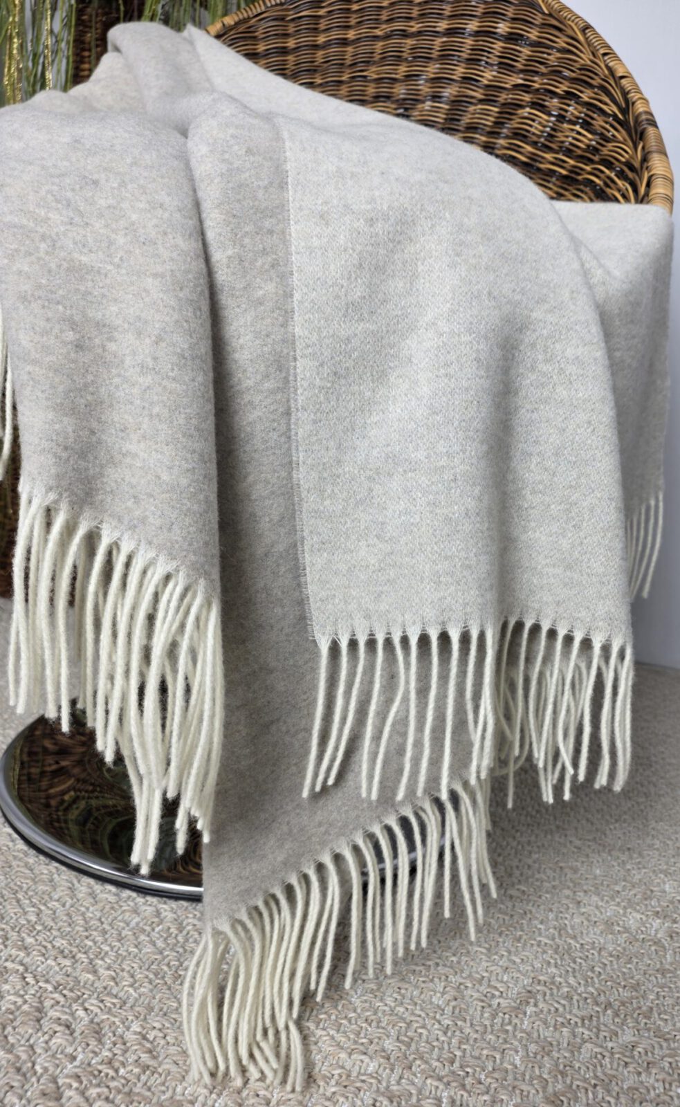 Wolldecken und Wollplaids