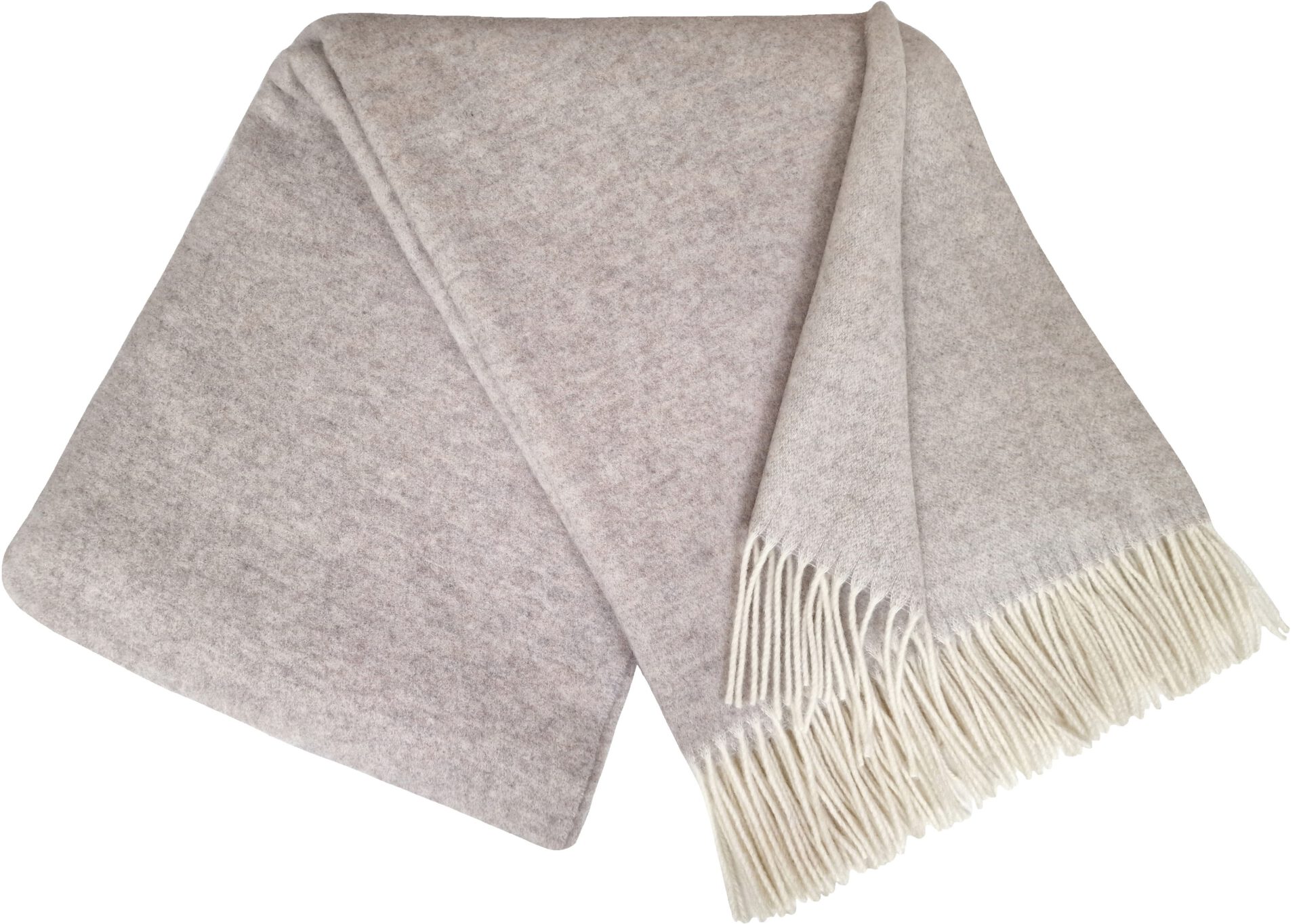 Wolldecke & Wollplaid, 90 % Merinowolle,10% Kaschmir "Faro DF" weiß-beige