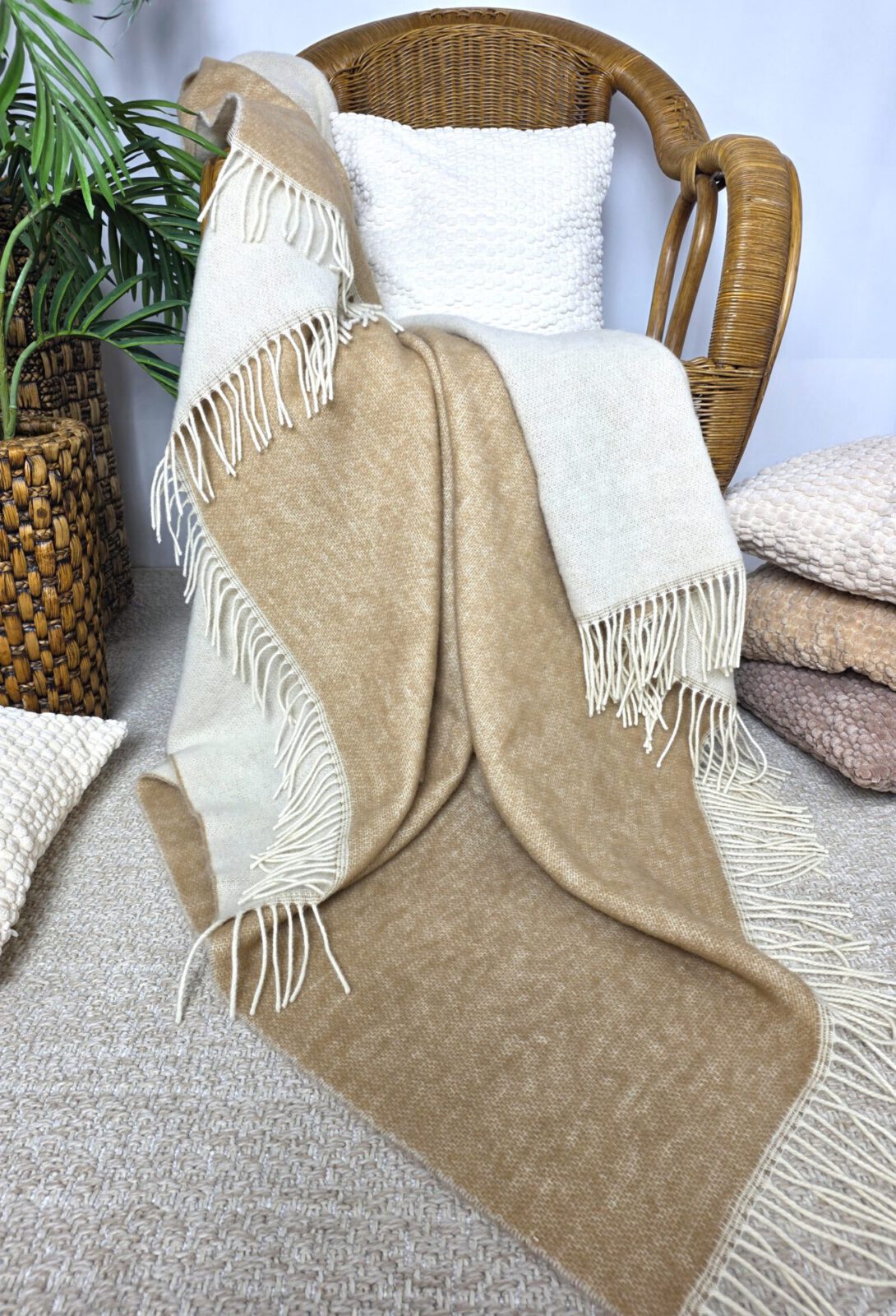 Wolldecken und Wollplaids