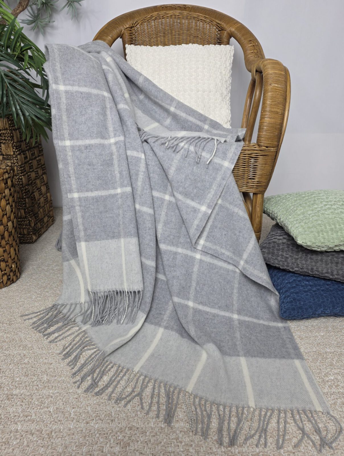 Wolldecken und Wollplaids