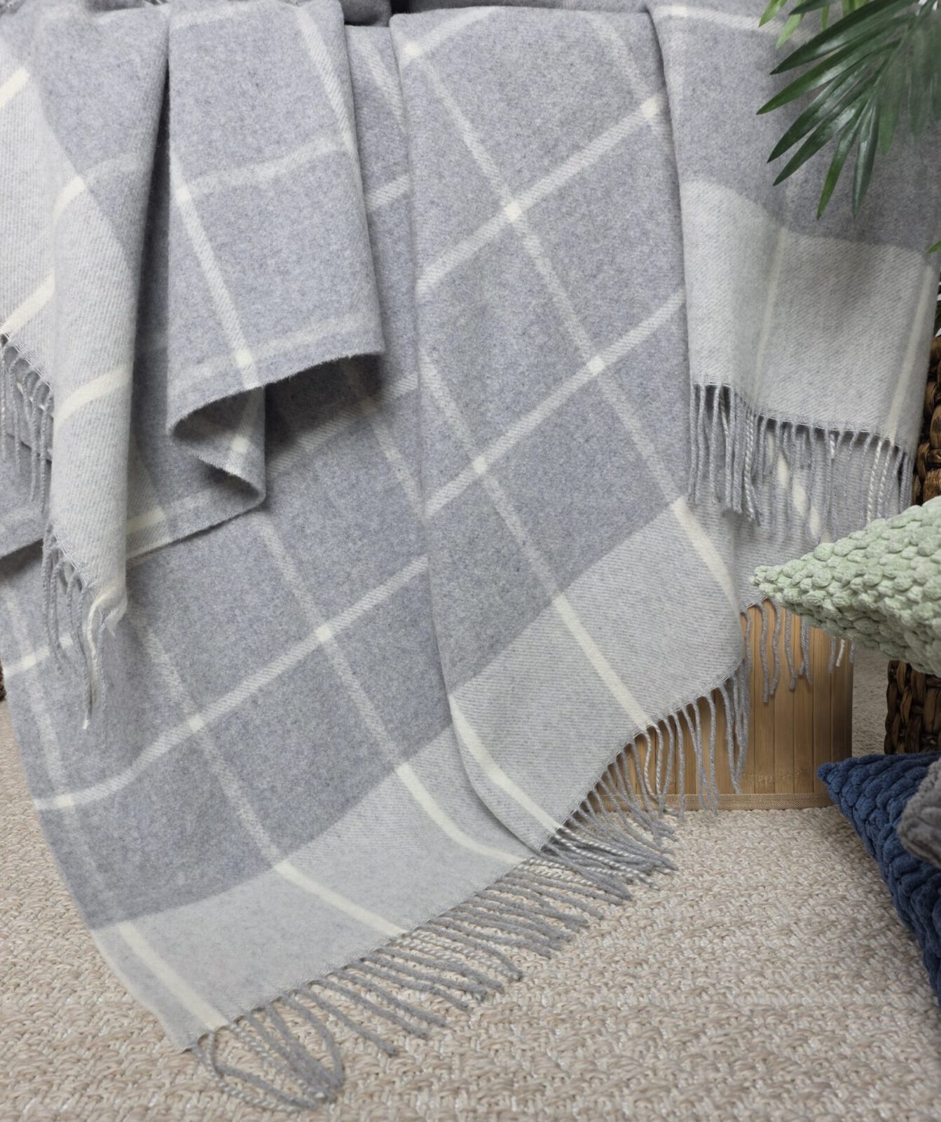 Wolldecken und Wollplaids