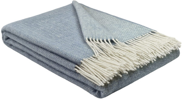 Wollplaid & Wolldecke "Tirol-K" hellblau