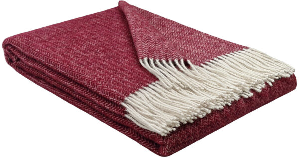 Wollplaid & Wolldecke "Tirol-K" rot