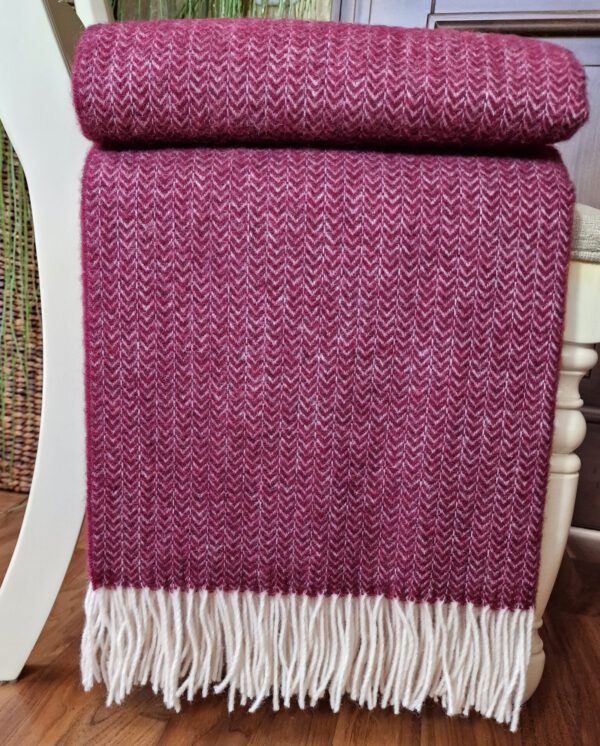 Wollplaid & Wolldecke "Tirol-K" rot – Bild 2