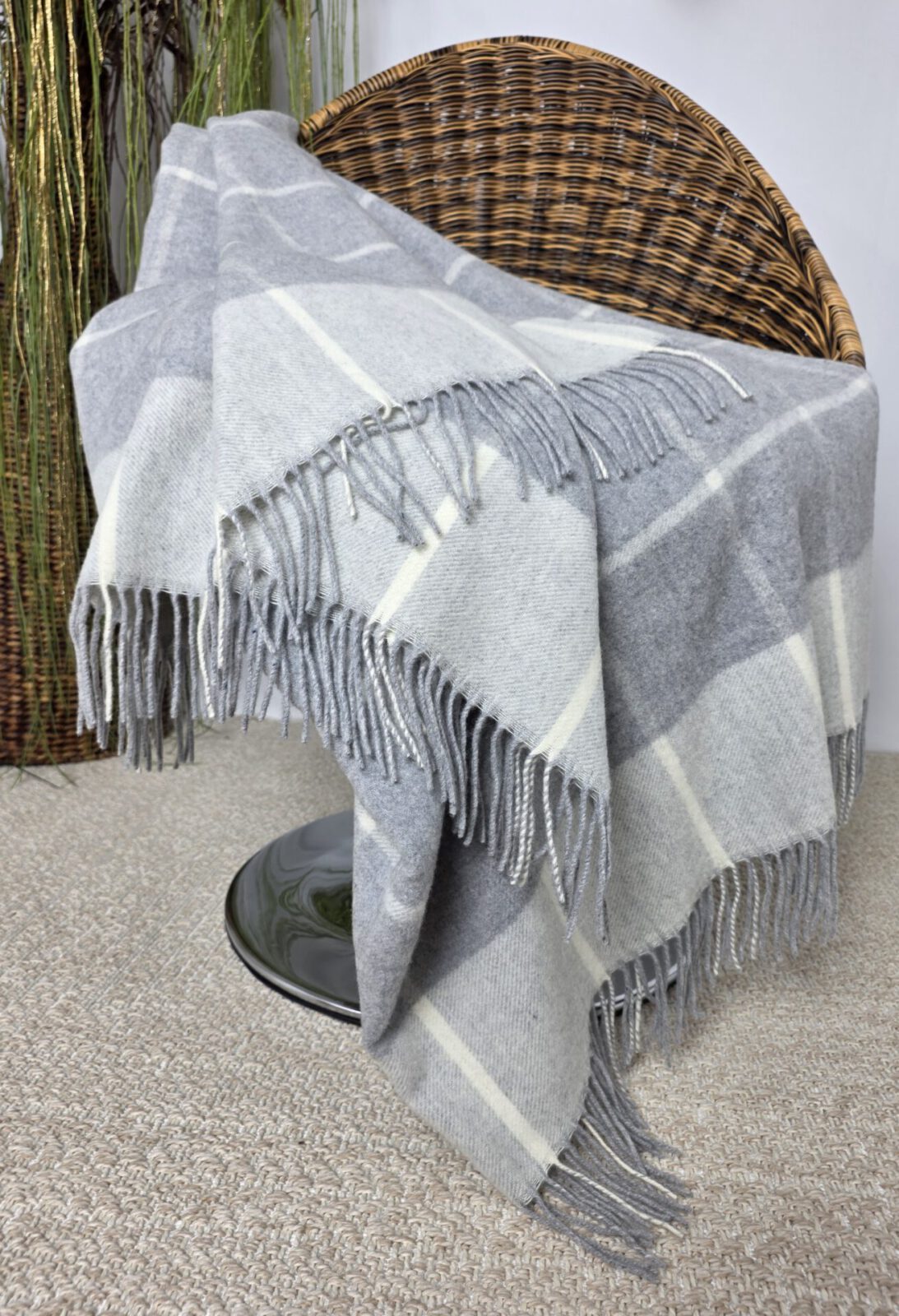 Wolldecken und Wollplaids