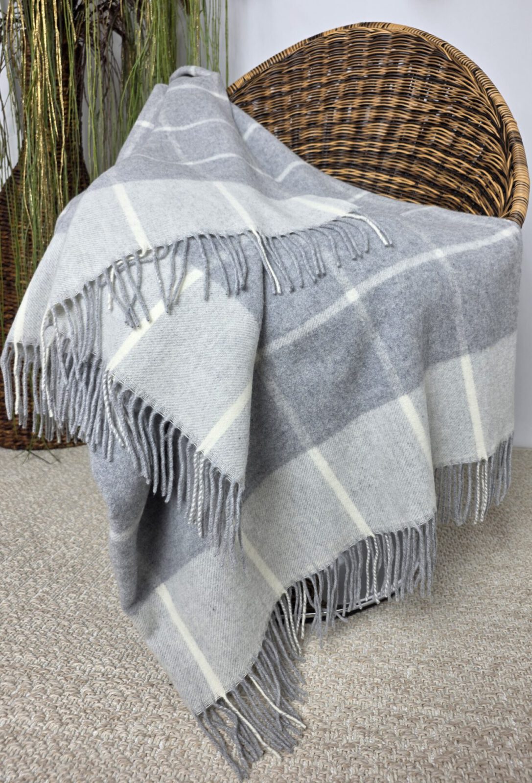 Wolldecken und Wollplaids