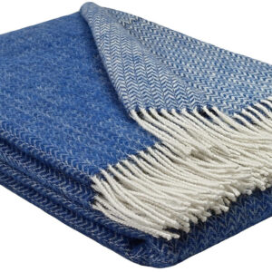 Wollplaid & Wolldecke "Tirol-K" blau