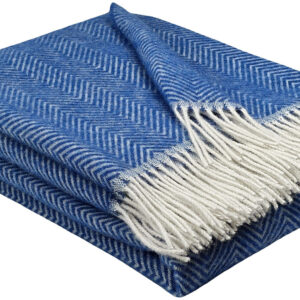 Wollplaid & Wolldecke "Tirol-M" blau