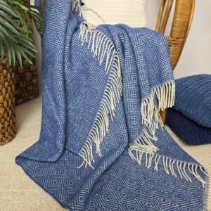 Alternative view of Wollplaid & Wolldecke "Tirol V" blau