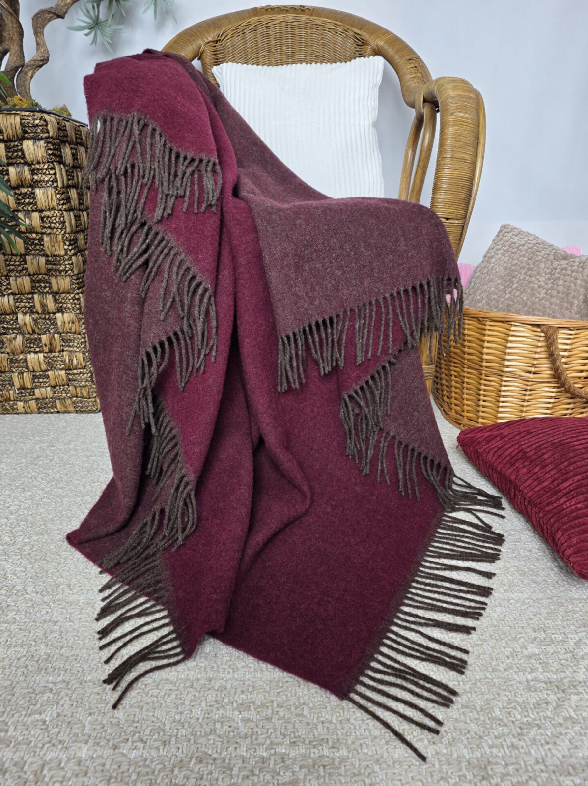 Wolldecken und Wollplaids
