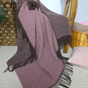 Alternative view of Wollplaid & Wolldecke "Tirol DF" braun-rosa