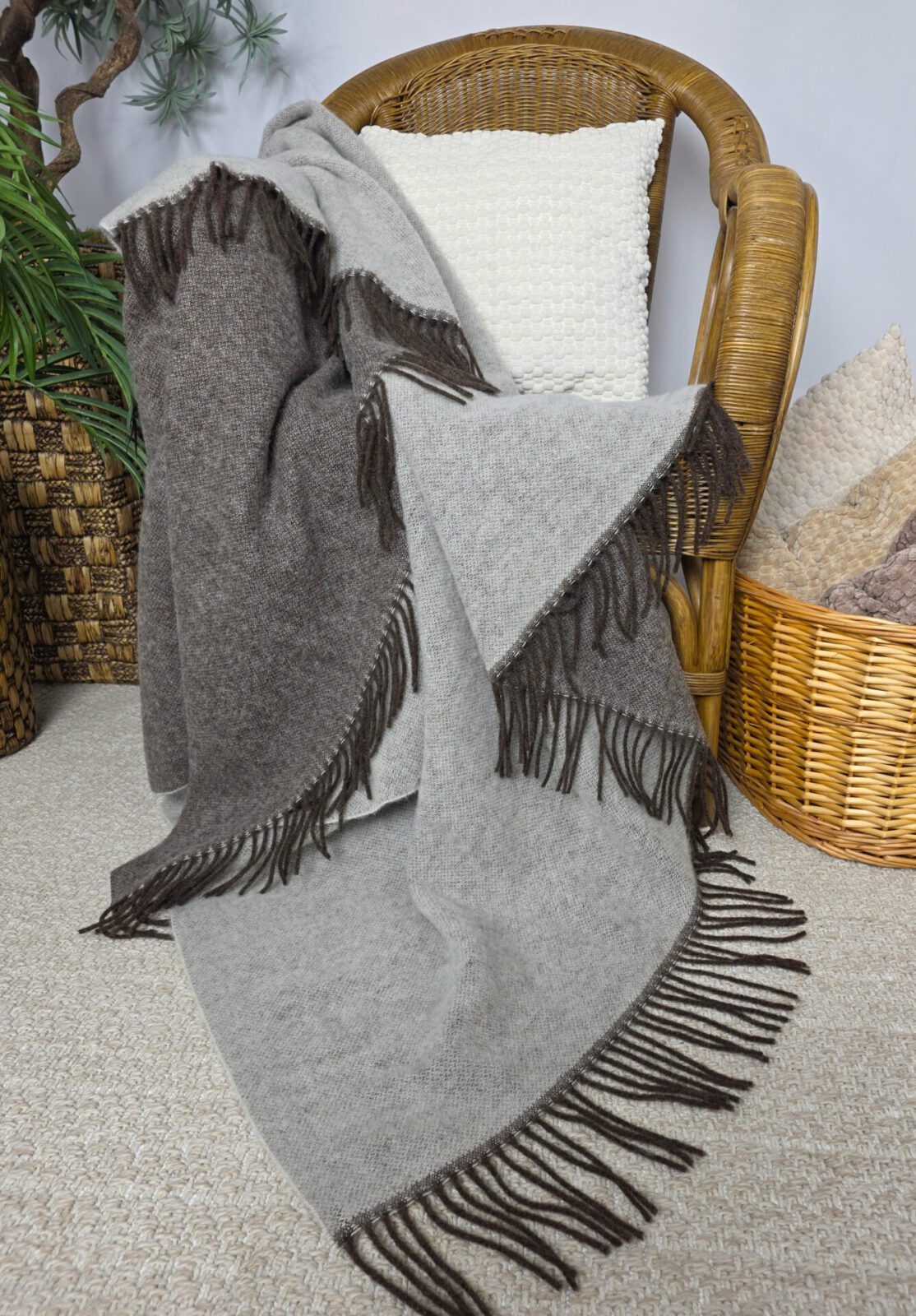 Wolldecken und Wollplaids