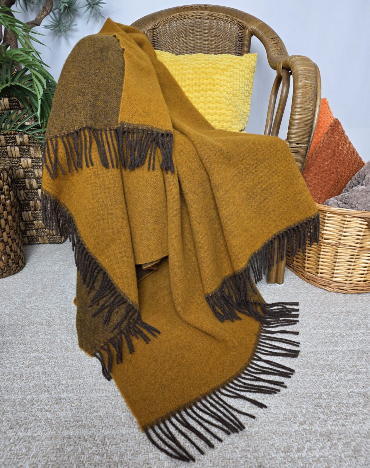 Wolldecken und Wollplaids