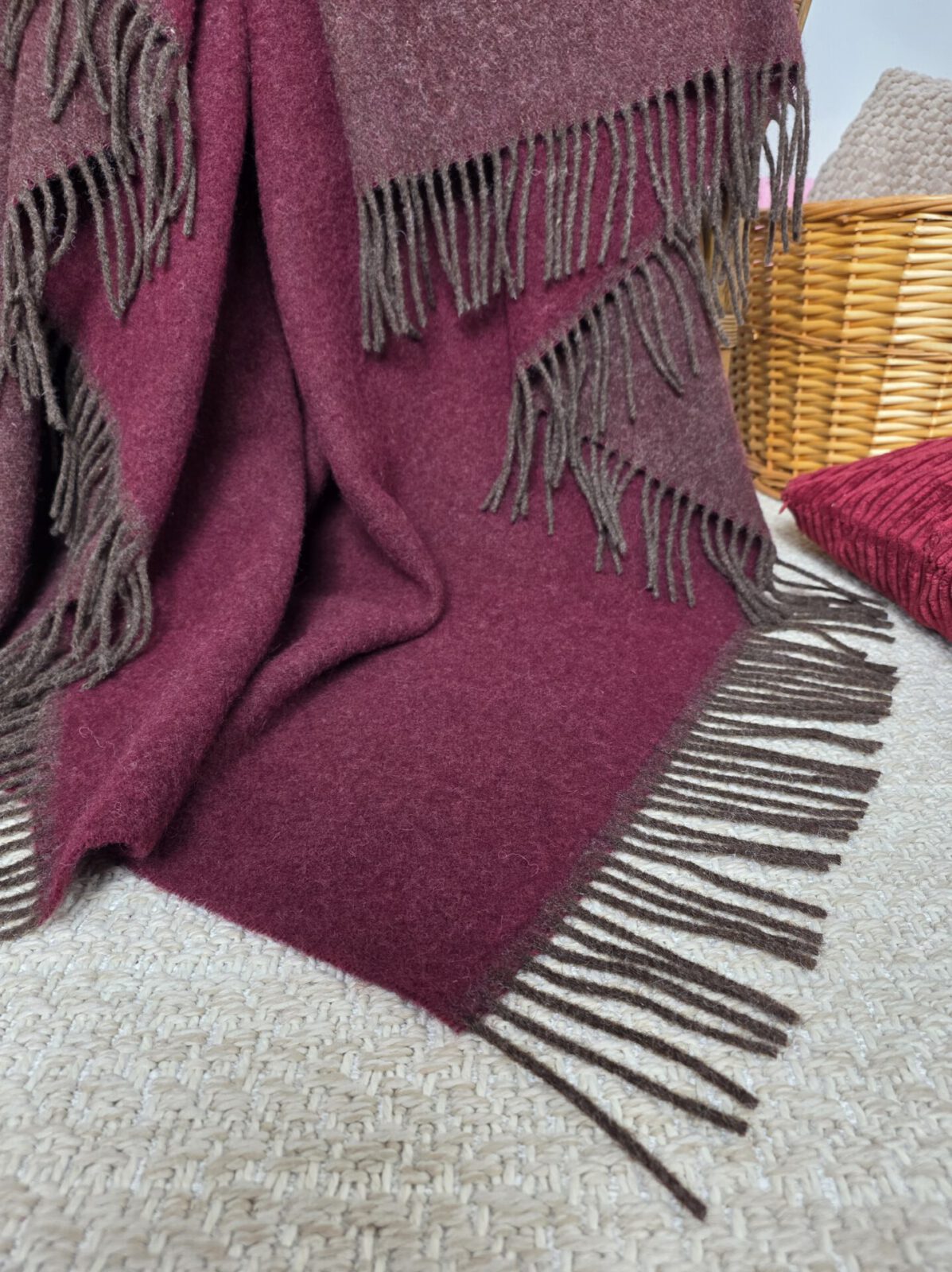 Wolldecken und Wollplaids