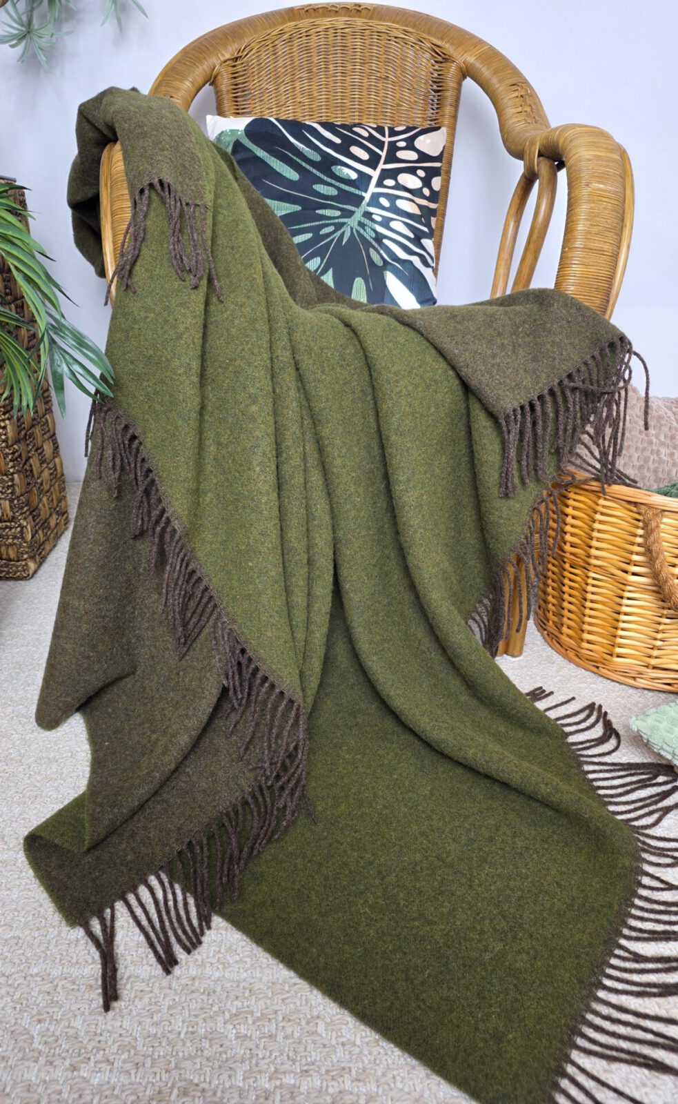 Wolldecken und Wollplaids