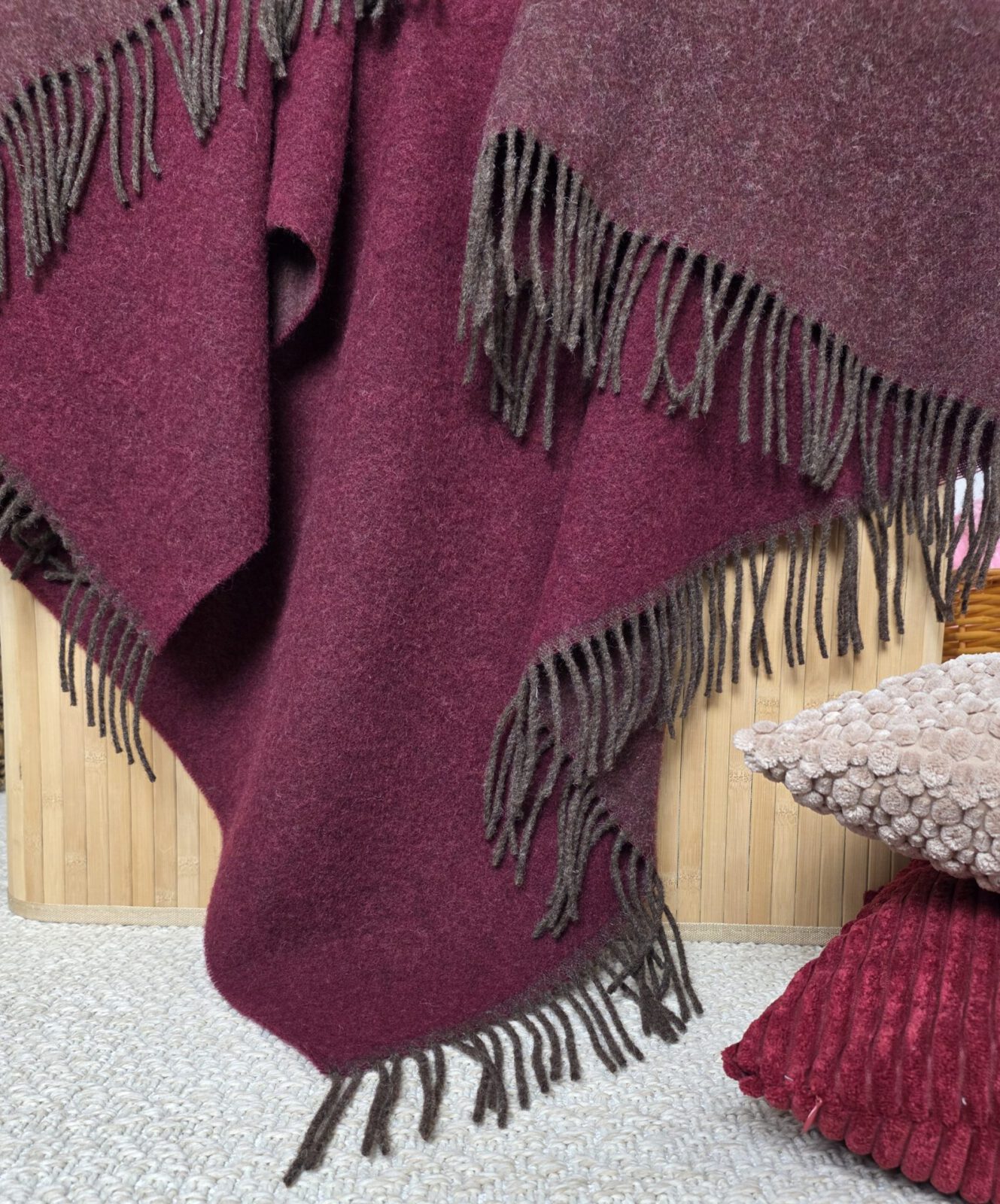 Wolldecken und Wollplaids