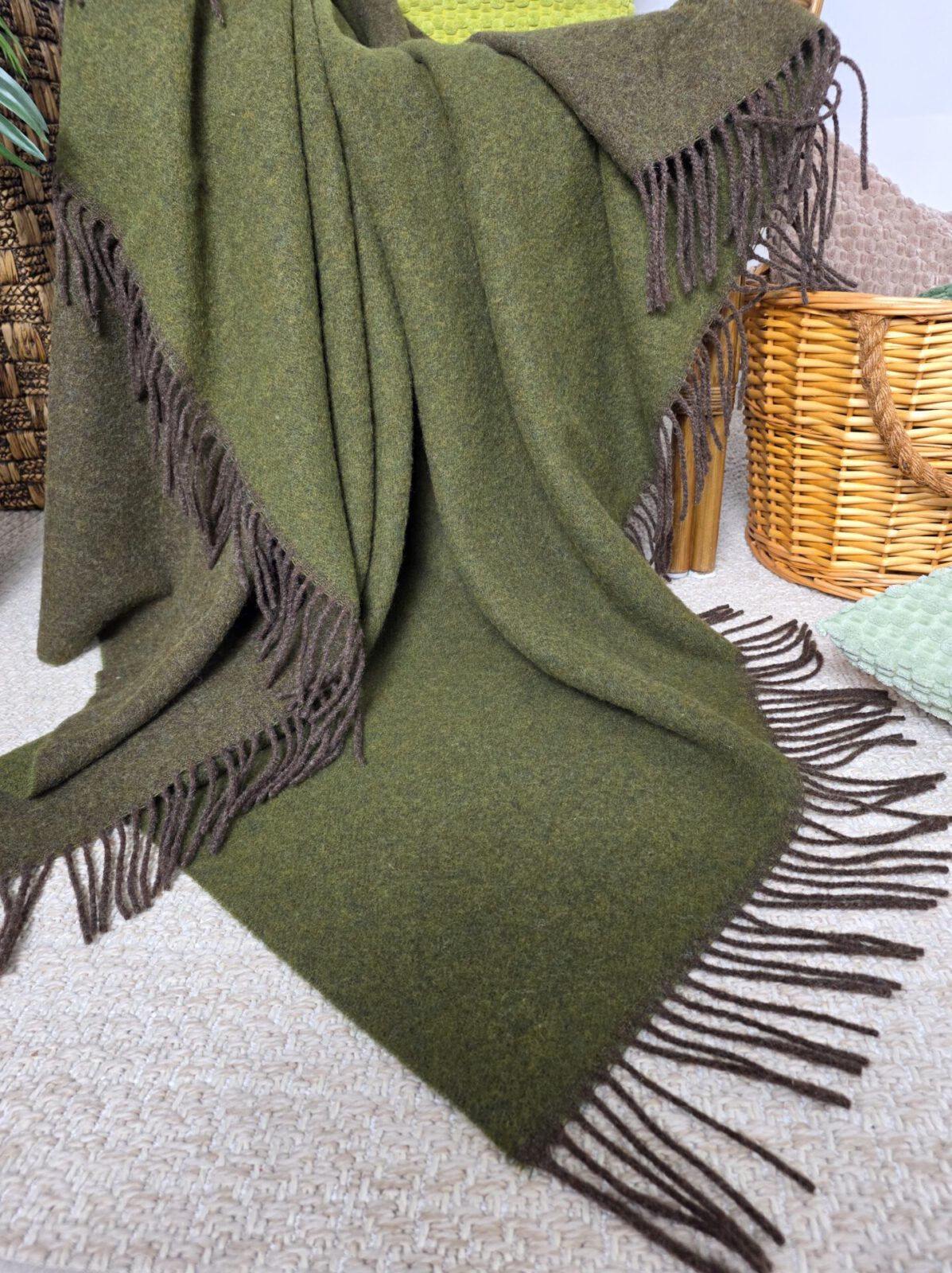 Wolldecken und Wollplaids