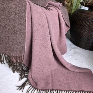 Alternative view of Wollplaid & Wolldecke "Tirol DF" braun-rosa