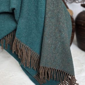 Alternative view of Wollplaid & Wolldecke "Tirol DF" braun-dunkelgrün